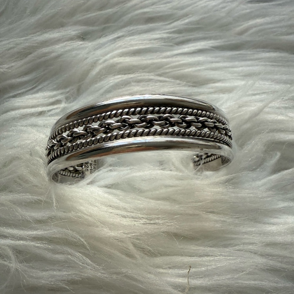 Sterling Silver Braided Cuff Bracelet